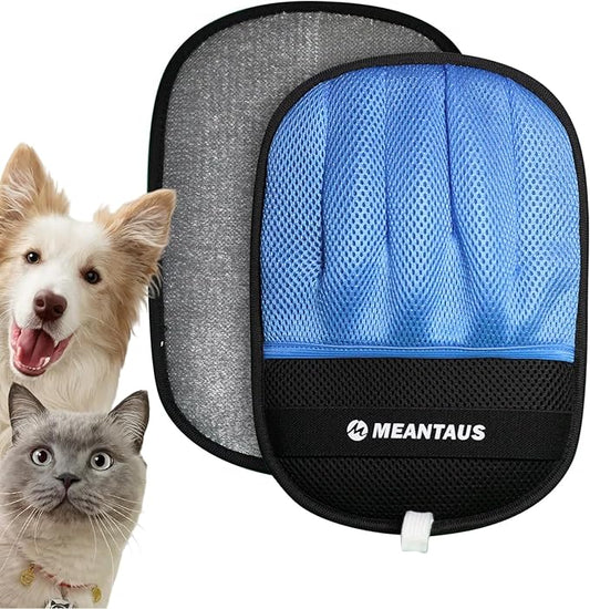 Reusable Electrostatic Pet Hair Removal Glove for Dogs & Cats, Works on Furniture, Clothing, Bedding & Car Seats (Standard)