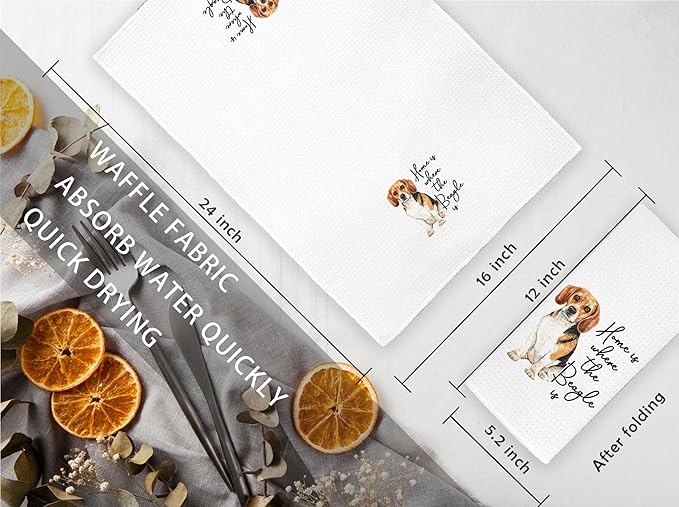Jvpke Beagle Decorative Hand Dish Towels for Kitchen Bathroom, Beagles Gifts for Beagle Lovers Women, Beagle Lover Gifts, 16×24 in