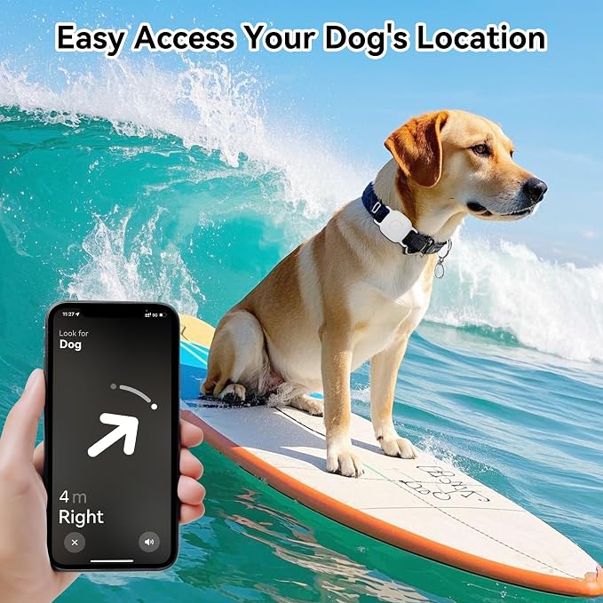 DDJ Waterproof Dog Collar Holder for Life360 Tile Mate Tracker, 2-Pack Durable Silicone Cover, Anti Lost for Life 360 Tile Tracker Case for Cat & Pet Collars, Easy Installation, Lightweight, White