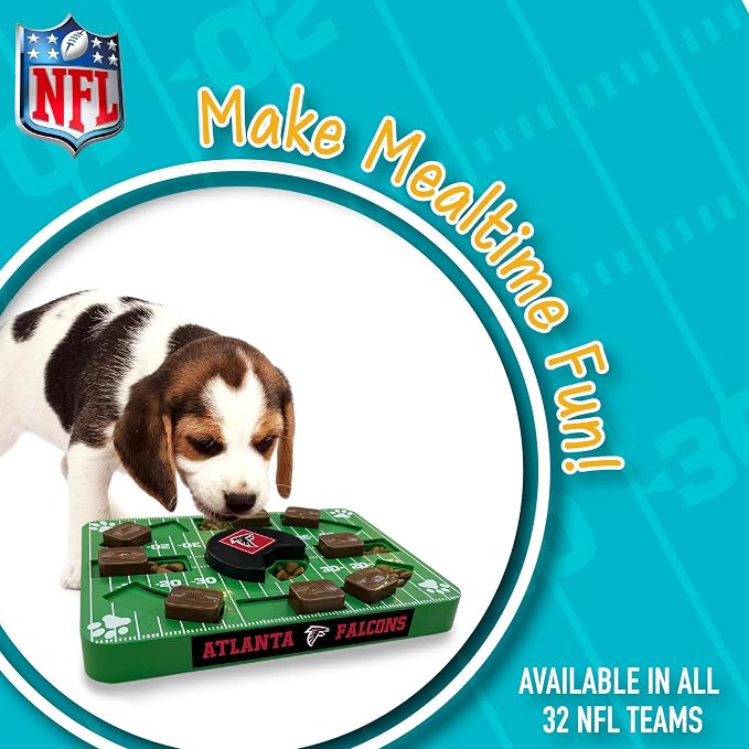 Pets First NFL Atlanta Falcons Puzzle Toy, Puzzle Treat Dog Toy, Interactive Dog Treat Toy, Dog Puzzle
