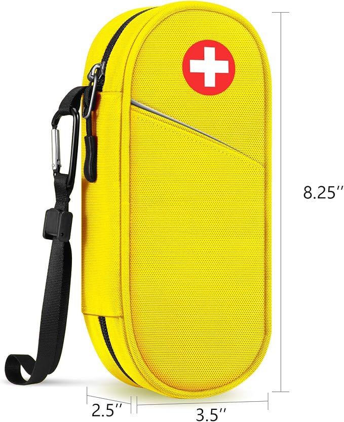 SITHON EpiPen Medical Carrying Case Insulated Medication Organizer Bag | Emergency Medical Travel Pouch Holds 2 EpiPens, Asthma Inhaler, Anti-Histamine, Auvi-Q, Allergy Medicine Essentials