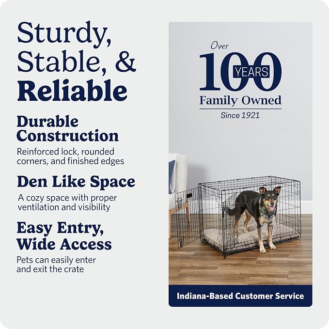 Midwest 36-Inch Double Door iCrate, for Medium-Large Breeds, 41-70 lbs