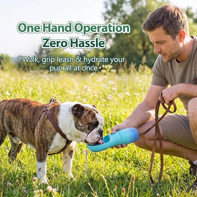 Dog Water Bottle Puppy Essentials, Portable Filtered Dispenser with Travel Dog Food Storage Container, Pet Supplies Gifts Stocking Stuffer Treat Pouches for Pet Training Outdoor Walking Hiking Camping