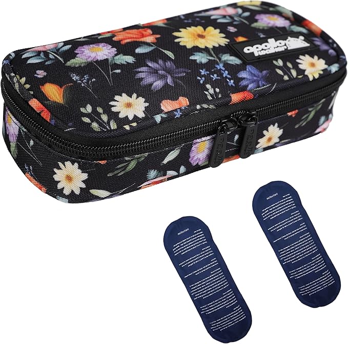 apollo walker Insulin Cooler Travel Case Diabetic Medication Cooler with Ice Packs and Insulation Liner insulin travel case tsa approved