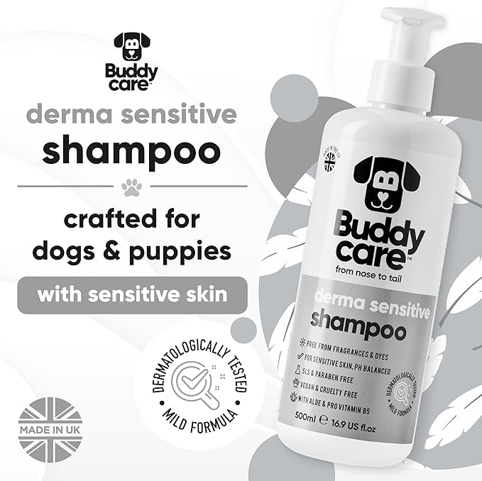 Buddycare Derma Sensitive Dog Shampoo with Aloe Vera and Pro Vitamin B5 (50.72oz)