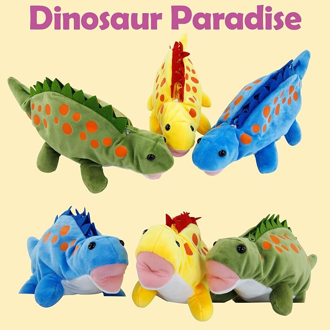 BB FUN HOUSE Pencil Case for Kids, 3D Plush Animal Dog Dinosaur Pencil Pouch Soft Stationery Storage Pen Bag for Girls and Boys School Supplies
