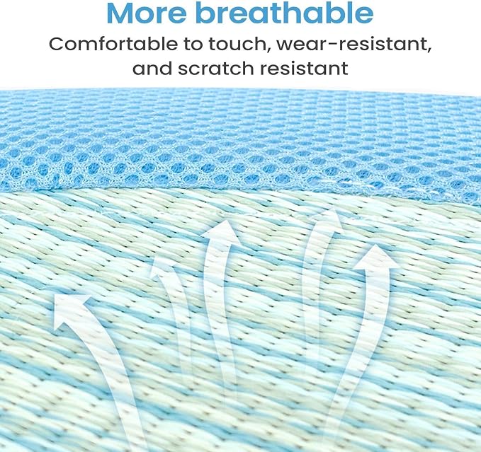Elevated Cat Bed Breathable Mesh Hammock | Removable Washable Double Layer Wooden Cat Bed for Medium Large Breed All Season Home Indoor Balcony Living Room
