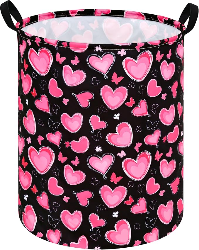 MAIZMZ Girls Storage Basket Kids Hamper Storage Bins Organizer Toy Box Large Canvas Waterproof Laundry Basket for Home/Dorm/Kitchen/Pet/Office/Closet/Shelf/Gift Baskets
