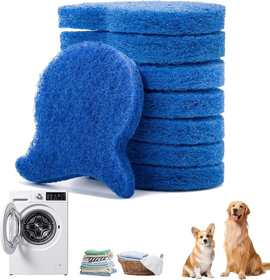 8 PCS Dog Hair Dryer Catcher, Pet Hair Remover for Laundry, Reusable Pet Fur Remover Tool, Flexible Premium Sponges, Effectively Clean Cats and Dogs Fur, Ideal for Washing Machines and Dryers