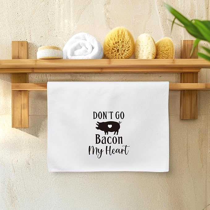 GROBRO7 Farm Animals Hand Towel - 6Pcs Sweet Farm Chicken Cow Pig Pattern Rustic Kitchen Dishcloths Set Polyester Soft Towels for Farmhouse Home Bathroom Dining Decor Housewarming Gifts