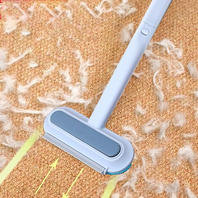Extendable Cat Brush, Washable Lint Remover, Long Handle Cleaner, Multifunctional Furniture Carpet Organizer, Portable Clothes Cleaning Accessory, Grooming Tool for Cats, Carpets, Clothes, 59x18.5x3cm