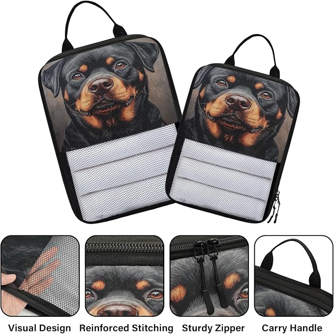 TropicalLife Bernese Dog 6 Set Compression Packing Cubes | Funny Pets Travel Accessories Expandable Packing Organizers Space Saver Bags for Organizing Clothes