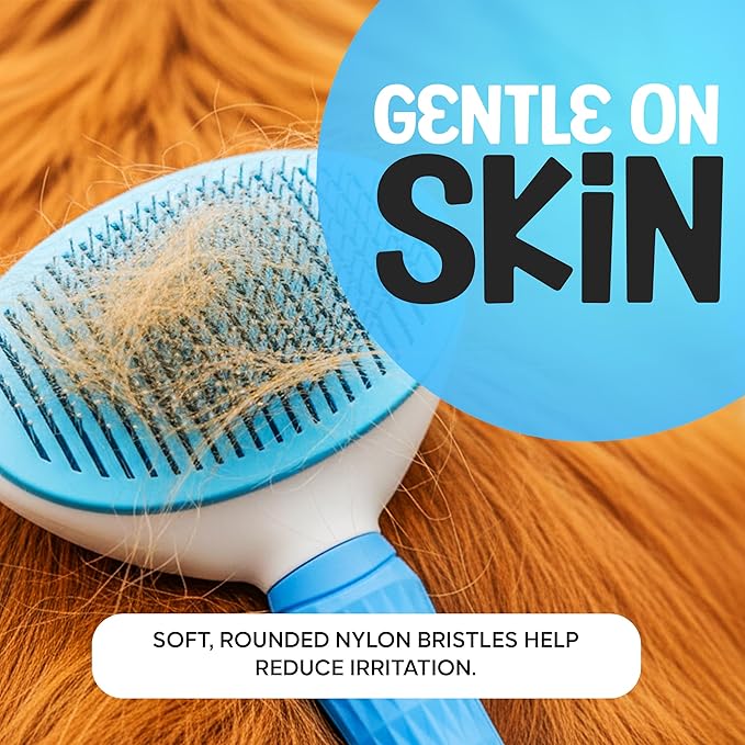 Golden Retriever Dog Brush - Double-Sided Grooming Tool for Shedding & Detangling | Gentle Deshedding & Dematting for Thick Coats | Premium Pet Brush for Long-Haired Dogs