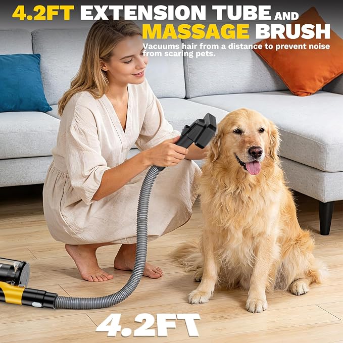 Cordless Vacuum Cleaner Compatible with DeWalt 20V Battery, 8-in-1 Stick Vacuum with Pet Brush, 35KPA Suction, 350W Brushless Motor, Smart Touchscreen, for Carpet Floor Car (Battery Not Included)