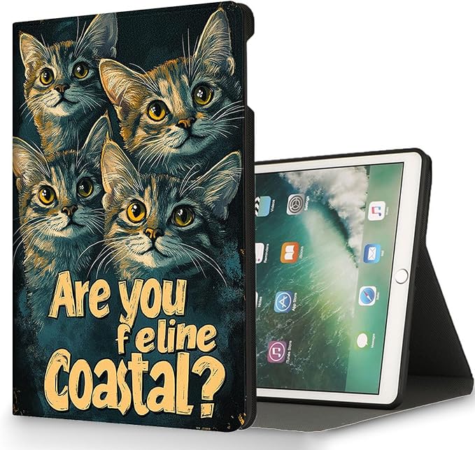 for Microsoft Surface Pro 11/10/9-13" 2024/2022 Tablet Case,Auto Wake/Sleep,Adjustable Stand Protective Cover - Cat Pattern