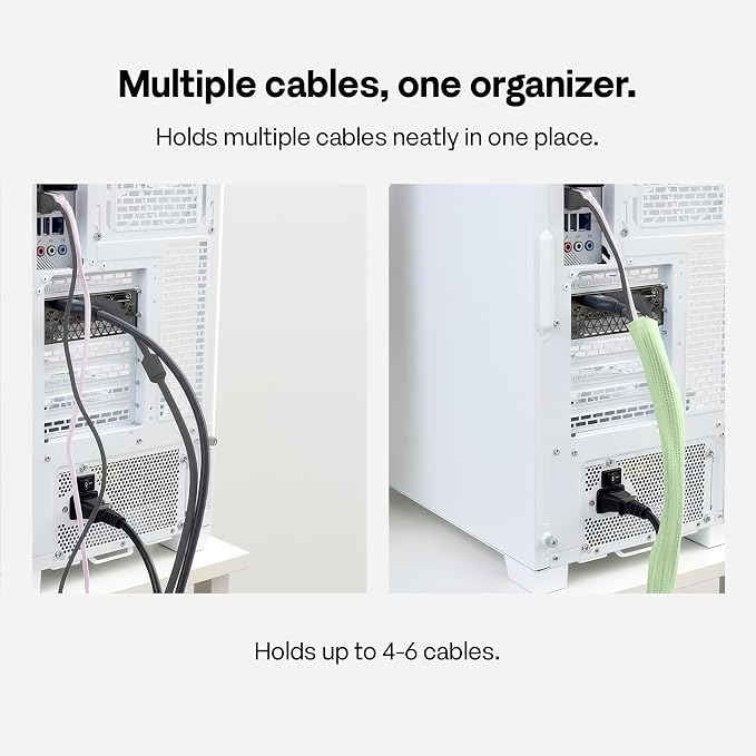 Pixio 10FT Tubing Cable Sleeve – Mint Green 1/2 inch Flexible Cable Management Sleeve for PC, Gaming, TV & Office, Wire Organizer for Desk Cable Cleanup