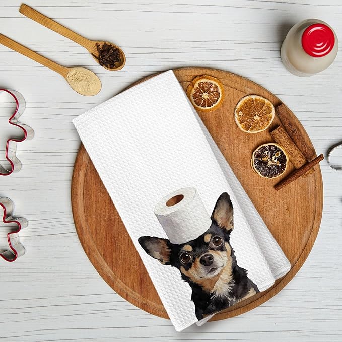 Dachshund Gifts Bathroom Towels Set of 2, Weiner Dog Decor, Funny Dachshund Hand Towel for Bathroom, Weiner Dog Gifts for Women