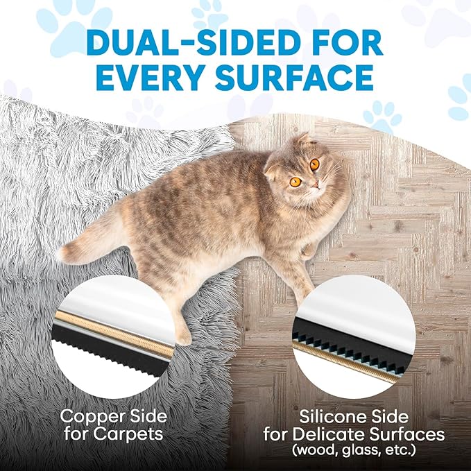 Carpet Rake for Pet Hair Removal – Carpet Scraper – Dog & Cat - Pet Hair Broom for Rugs, Furniture – Adjustable Rug Broom for Pet by Okköbi