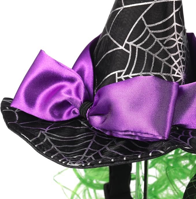 Abaodam Pet Witch Hat for Cats Dogs Puppies Halloween Star Hat Lightweight Cosplay Party Accessory for Holiday Costume