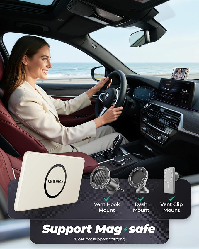 NO.1 Magnetic Baby Car Camera with 5" 1080P IPS Monitor, Snap and Go