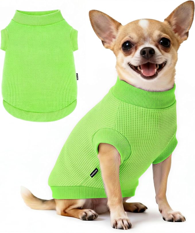 1 Pack Dog Shirt for Small Supplies Functional Waffle Dog Clothes Warm Soft Sweatshirt Outfit for Dogs Cats Pet Apparel