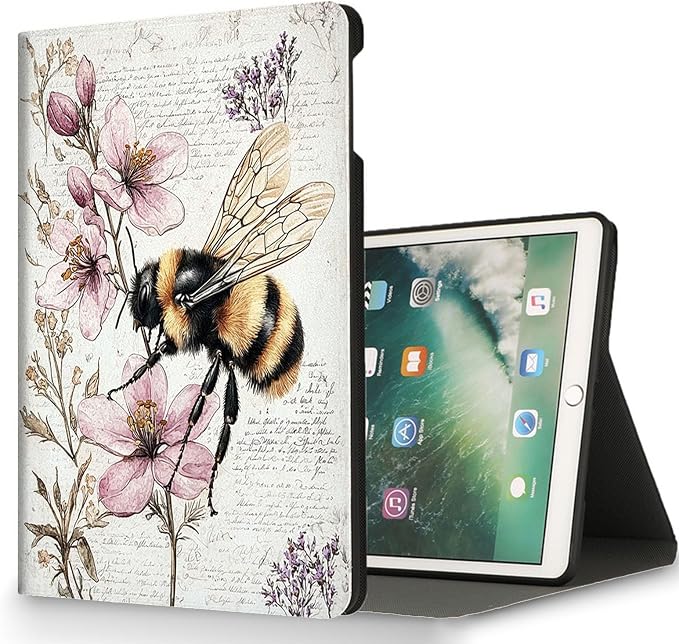 for Microsoft Surface Pro 8-13" 2021 Tablet Case,Auto Wake/Sleep,Adjustable Stand Protective Cover - Bee Flower