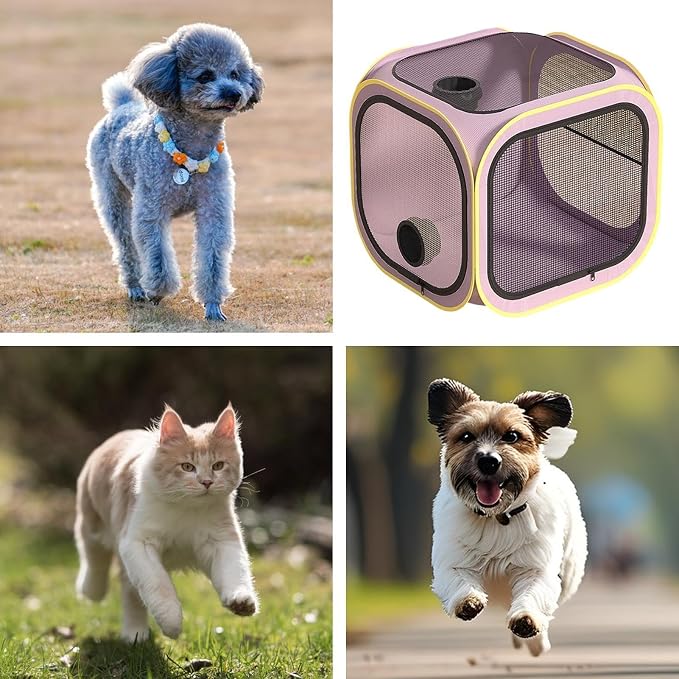 Cat Dryer Foldable Dog Drying Cage | Dog Blow Dryer Box for Puppy Dog Home Room Grooming Bath Wash Outdoor