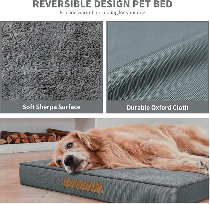 Orthopedic Waterproof Dog Bed for Small Dogs and Cats | Egg Crate Foam for Joint Support, Fits 30x19 Crates, TPU Waterproof Layer, Machine Washable 1680D Oxford Cover, Up to 30 lbs