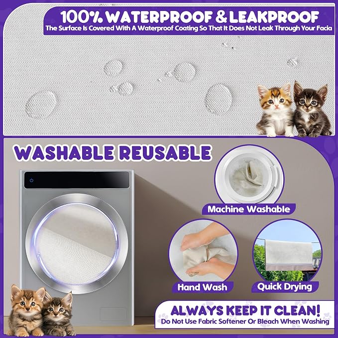 Loiion Cat Scratch Proof Furniture Protector Waterproof Sofa Cover 118"x91" | Pet-Friendly Couch Protector, Anti-Scratch & Anti-Slip Sofa Cover For Cats Dogs Kids, Machine Washable
