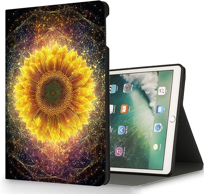 for Microsoft Surface Pro 8-13" 2021 Tablet Case,Auto Wake/Sleep,Adjustable Stand Protective Cover - Sunflower Starry Sky