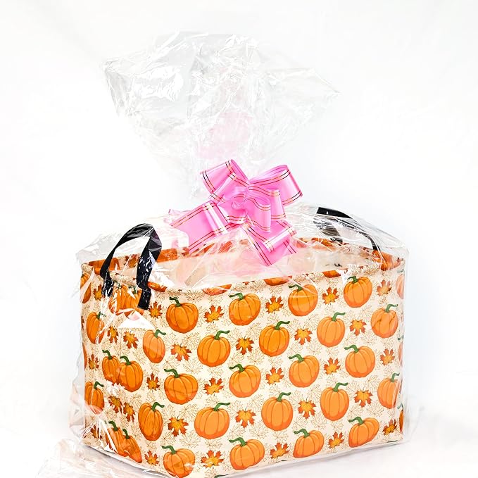 Baby Storage Basket Nursery Box Laundry Hamper Organization Bins for Toys and Clothes with Handles (Autumn Festival)