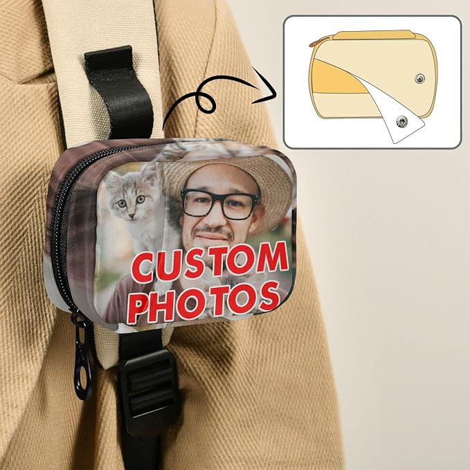 Custom Pill Bag with Photo Personalized Pill Box 7 Day Pill Case Travel Pill Organizer Bag with Zipper Portable Weekly Case Compact Size for Vitamin Supplement Holder