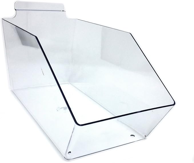 Clear Gridwall Acrylic Bins, Large Bin for Grid Panels - 6" L x 5.5" H x 11.5" D - 10 Pack