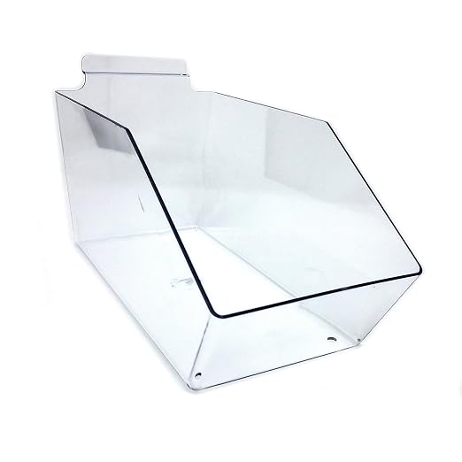 Clear Pegboard Acrylic Bins, Large Bin for Peg Wall - 6" L x 5.5" H x 11.5" D - 10 Pack