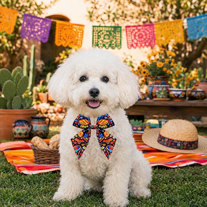PET SHOW 10 Pack Mexican Sailor Dog Bowties for Small Dogs