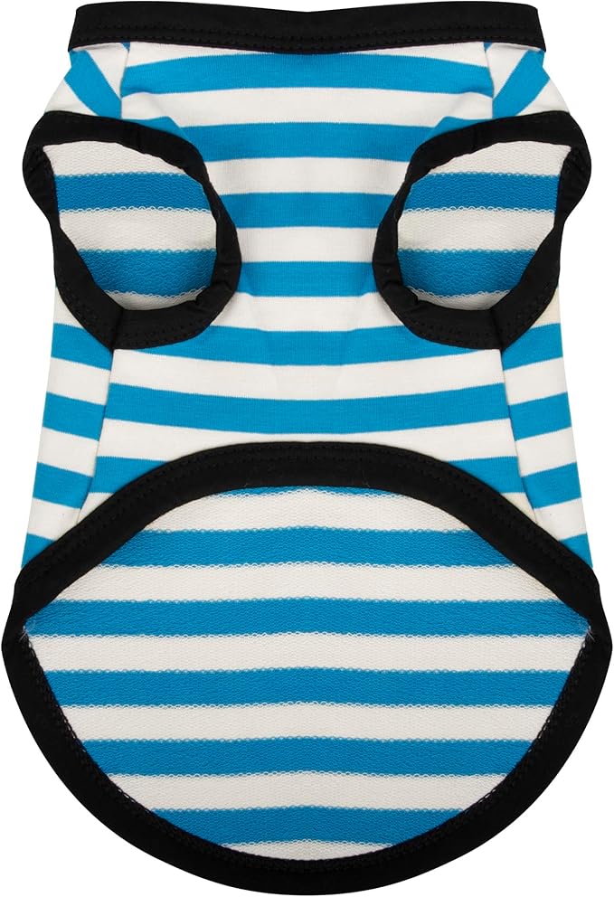 Paiaite Cotton Breathable Sleeveless Dog Shirts Blue XS