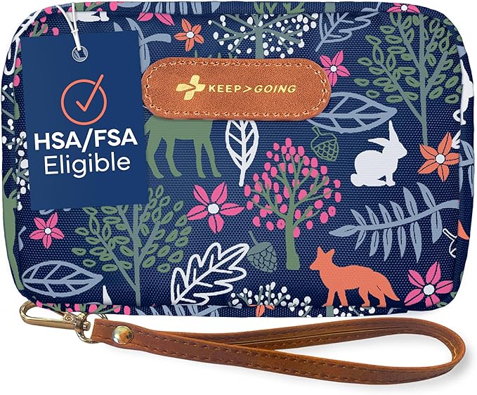 KeepGoing Travel First Aid Kit for Kids, 130 Pc. TSA-Approved Travel Size | Toddler First Aid Kit, Mini First Aid Kit for Car, Home, Purse, Diaper Bag & Backpack, Latex-Free Bandages