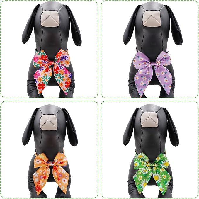 PET SHOW 10 Pack Floral Sailor Dog Bowties for Small Dogs