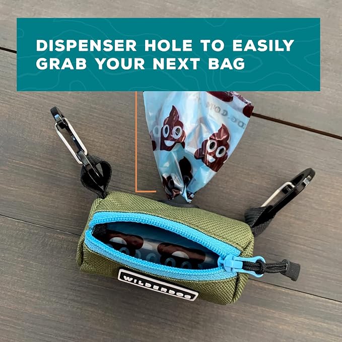 Wilderdog Dog Poop Bag Holder - Dark Green