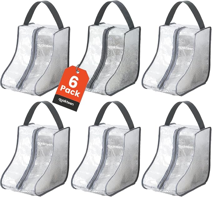 6Pack Portable Boots Bag for Cowboy Boots Short Boot Storage Bags, Waterproof Cowboy Boot Travel Bag, Clear Boot Storage Bags for Dustproof, Suitable for Home Storage and Outdoor Travel Enthusiasts