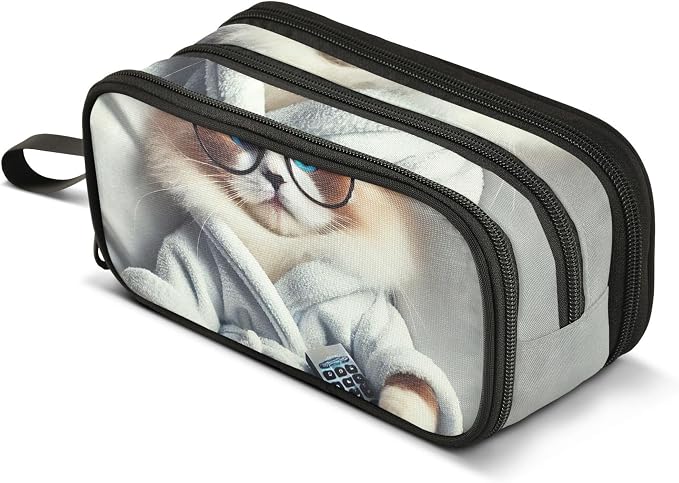 Cute Ragdoll Pet Cat Pencils Pouch Zipper Pencil Case Boys Pen Bags Teen Girls Animals Storage Pencil Bags Kids Back to School Supplies Organizer