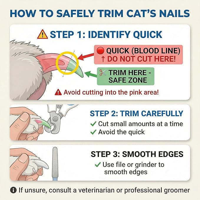Cat and Dog Nail Clippers for Small & Medium Pets - Precision Pet Nail Trimmer with Included Cat Nail File - Professional Metal Claw Scissors for Kittens, Puppies, Rabbits & Birds