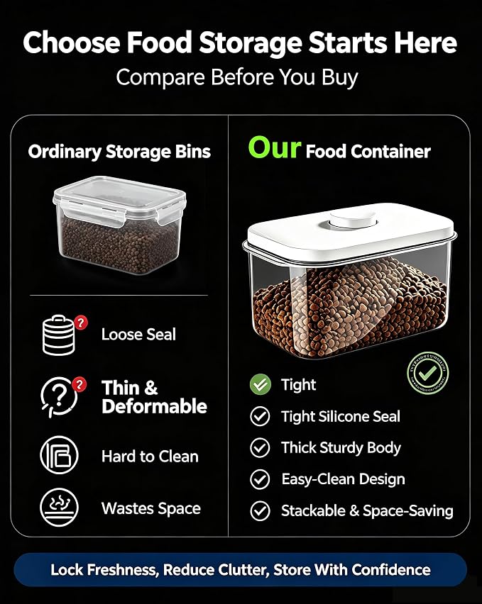 LivLab Mker 10lbs Dog Food Storage Containers With Lids & Cup | 5.6L/5.6KG/5-10LBS,BPA Free Airtight Storage Containers Store Dry Food For Kitchen Pantry
