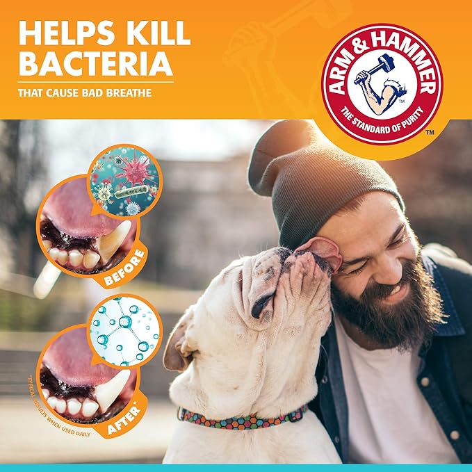 Arm & Hammer for Pets Fresh Breath Enzymatic Dog Toothpaste, Vanilla Ginger Flavor, Safe for Puppies and Adult Dogs, Daily Baking Soda Dental Gel to Eliminate Bad Breath, 2.5 Oz - 72 Pack