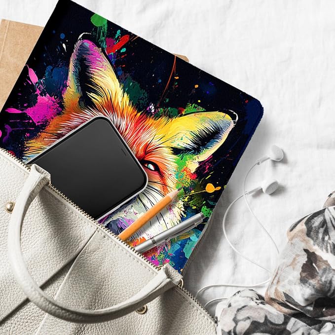 for Microsoft Surface Go 4/3/2/1-10.5" 2021 Tablet Case,Auto Wake/Sleep,Adjustable Stand Protective Cover - Colorful Fox Art