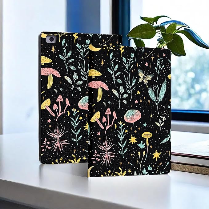for Microsoft Surface Pro 8-13" 2021 Tablet Case,Auto Wake/Sleep,Adjustable Stand Protective Cover - Starry Mushroom Plant