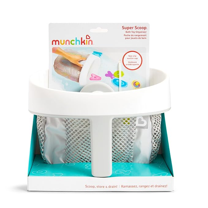 Munchkin Super Scoop Hanging Bath Toy Organizer, Grey