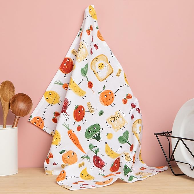 Danica Jubilee Funny Food Cotton Dishtowel