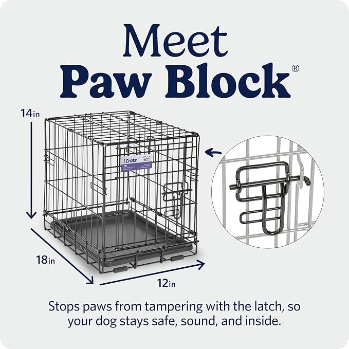Midwest 18-Inch Single Door iCrate, for Tiny Breeds, Up to 10 lbs