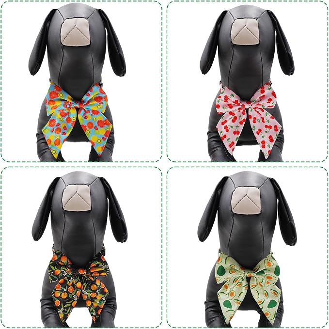 PET SHOW 10 Pack Fruit Sailor Dog Bowties for Large Dogs
